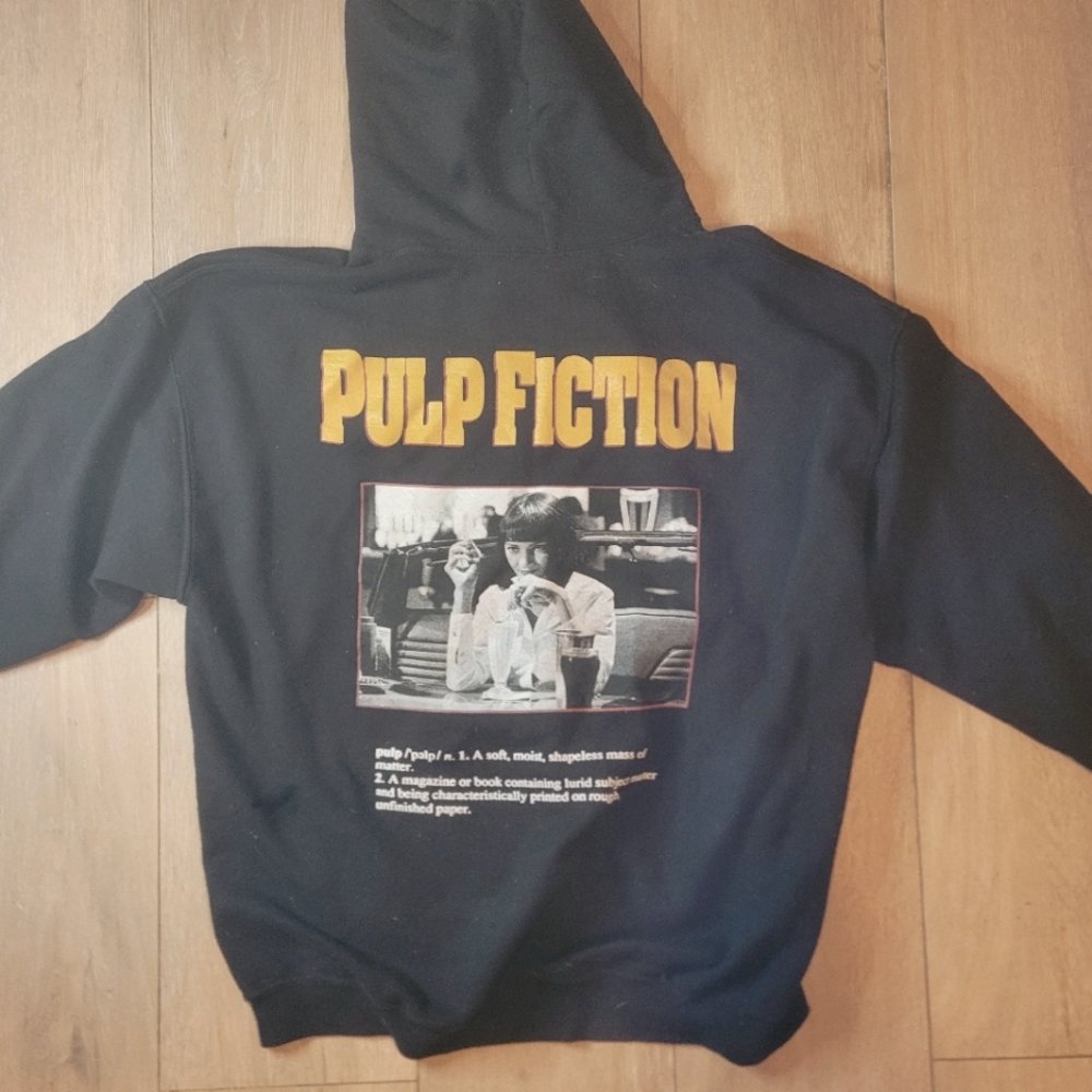 Pulp Fiction Hoodie Large Unisex, Uma Thurman Mia Wallace Quentin Tarantino